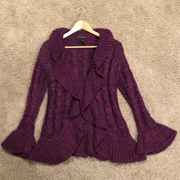 INC International Concepts Sweaters - Magenta/Purple Cardigan